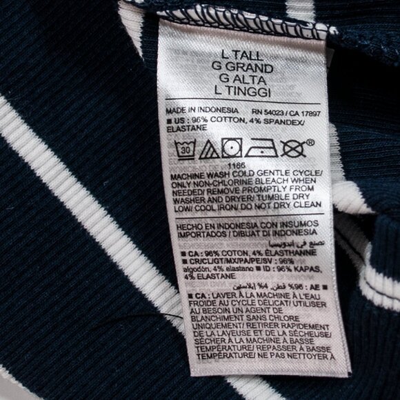 NEW Old Navy Fitted Rib Knit Dress Womens Large Tall Navy Blue Sleeveless HH04X - Picture 6 of 6